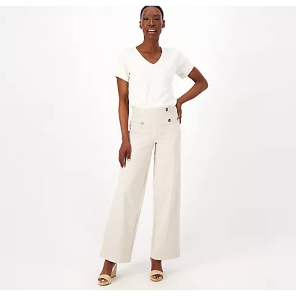 Women with Control Indigo Regular Prime Stretch Tummy Control Sailor Jeans Large - Picture 3 of 7